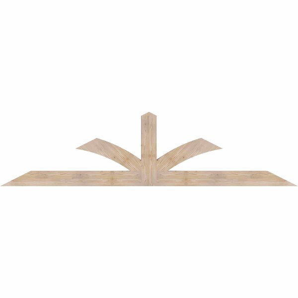 Ekena Millwork Richland Smooth Timber Gable Bracket, Douglas Fir, 108"W x 27"H x 3 1/2"D x 5 1/2"F, 6/12 Pitch GBW108X27X0406RIC00SDF - main